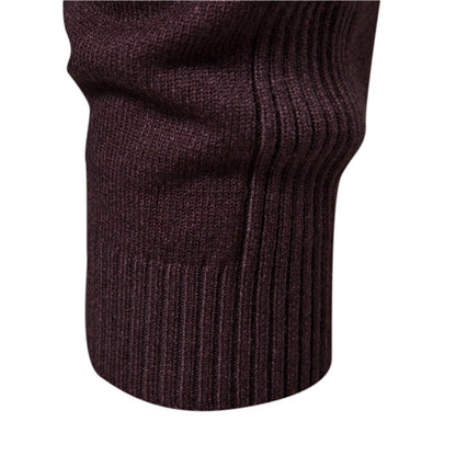 Pull à col roulé pour hommes en doux matériau tricoté avec une fine structure côtelée — 13