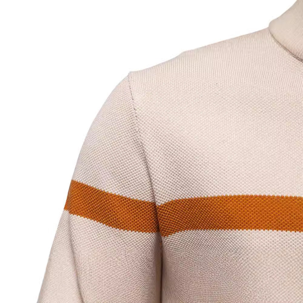 Pull pour hommes avec col montant et fermeture éclair — 3
