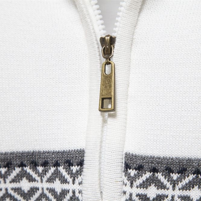 Pull pour hommes avec fermeture éclair moderne et motifs colorés attrayants — 4