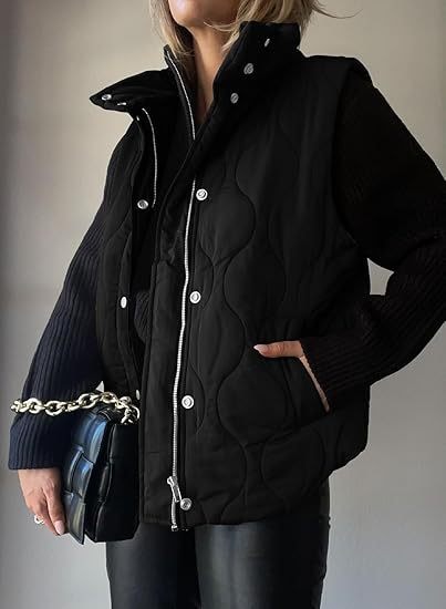 DARCY™ - Chic Lightweight Button-Up Puffer Vest — 1