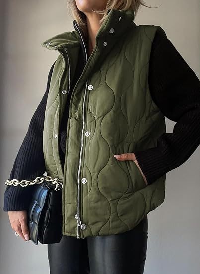 DARCY™ - Chic Lightweight Button-Up Puffer Vest — 2