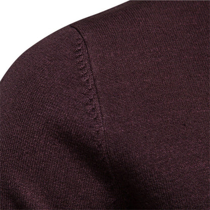 Pull à col roulé pour hommes en doux matériau tricoté avec une fine structure côtelée — 12