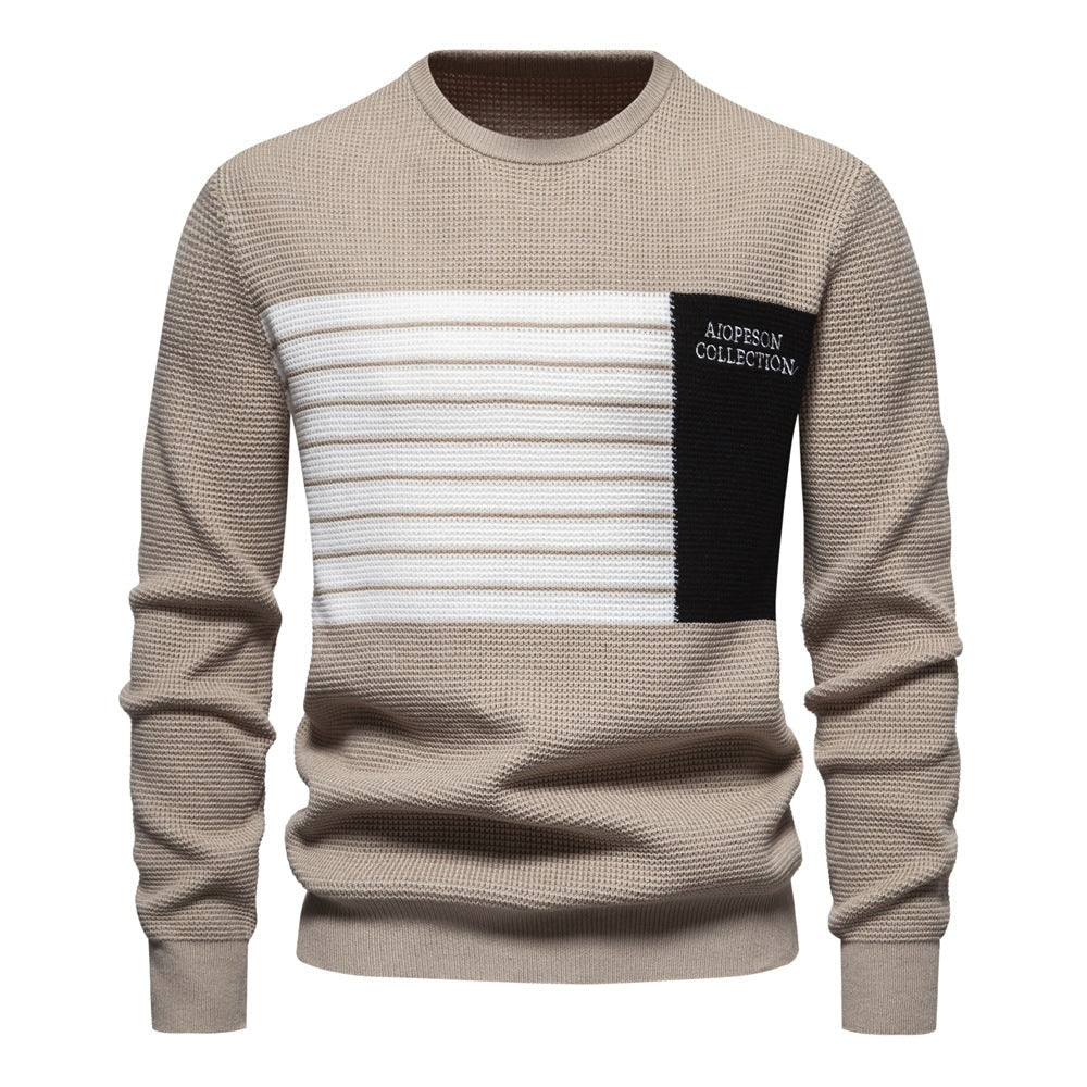 Pull homme avec design moderne en structure et détails de couleur saisissants — 1