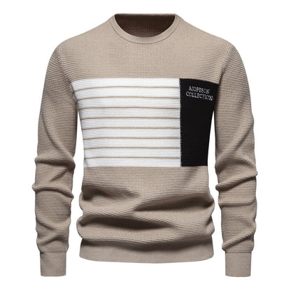 Pull homme avec design moderne en structure et détails de couleur saisissants — 1