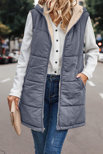 MISHELLE™ - Reversible Warm Hooded Vest — 1