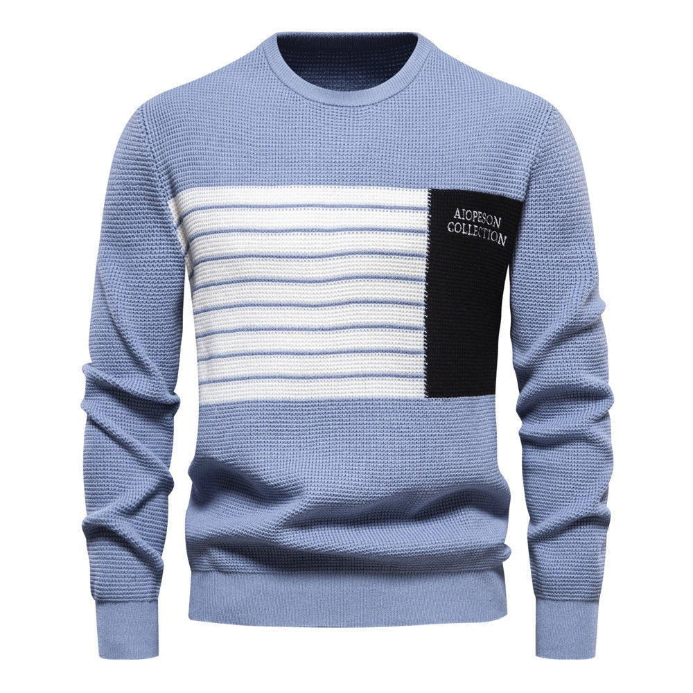 Pull homme avec design moderne en structure et détails de couleur saisissants — 8
