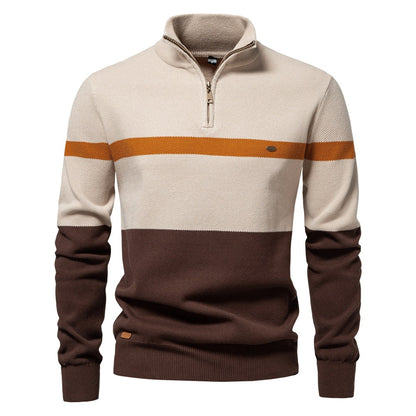 Pull pour hommes avec col montant et fermeture éclair — 8