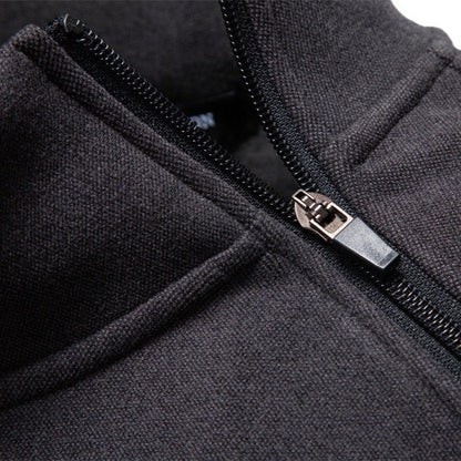 Pull pour hommes avec col montant et fermeture éclair pratique — 4