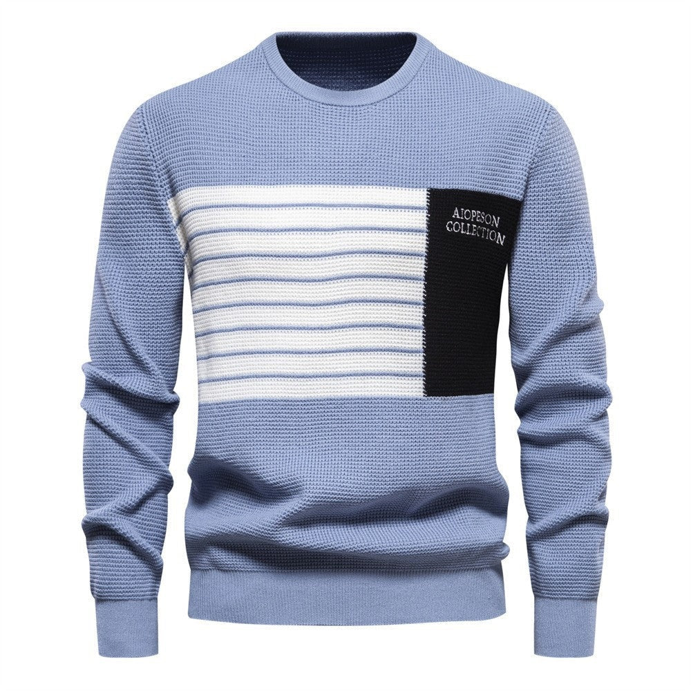 Pull homme avec design moderne en structure et détails de couleur saisissants — 4