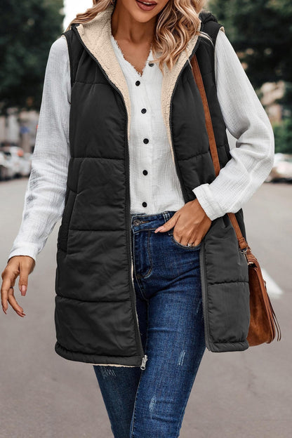 MISHELLE™ - Reversible Warm Hooded Vest — 3