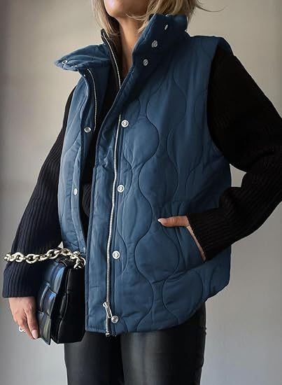 DARCY™ - Chic Lightweight Button-Up Puffer Vest — 3