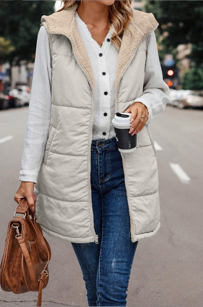 MISHELLE™ - Reversible Warm Hooded Vest — 6