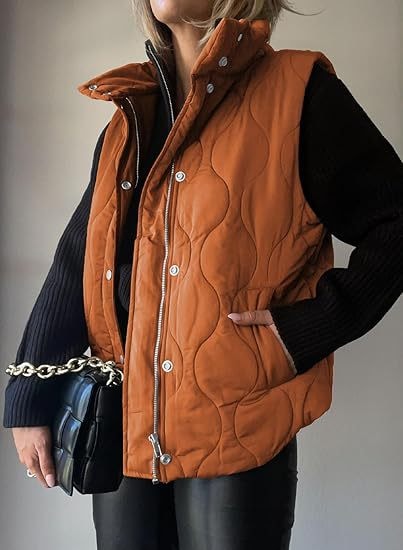 DARCY™ - Chic Lightweight Button-Up Puffer Vest — 4