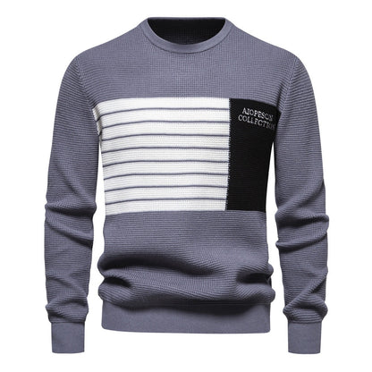 Pull homme avec design moderne en structure et détails de couleur saisissants — 5
