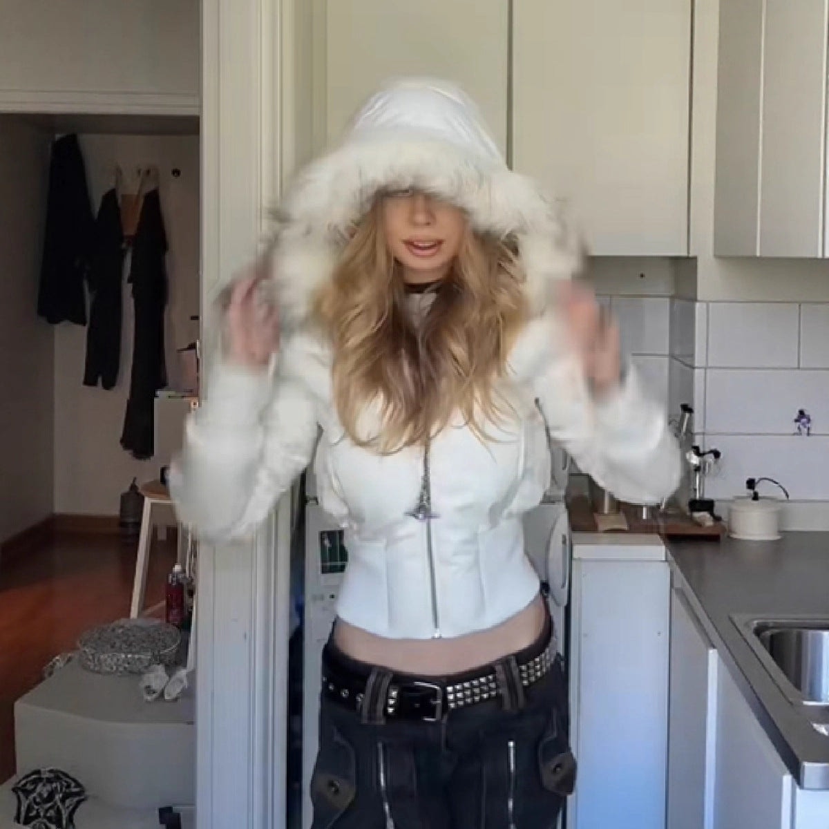 Adèle – Manteau matelassé d’hiver femme avec capuche amovible — 2