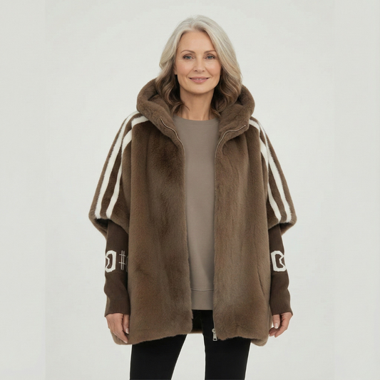Brielle - Hooded Faux Fur Jacket — 1