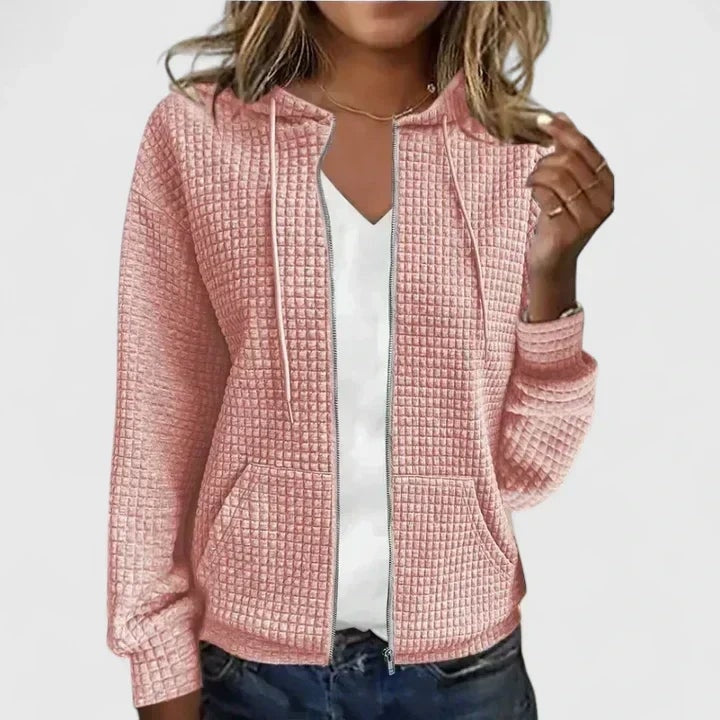 Alix | Veste Courte Zippée à Effet Matelassé