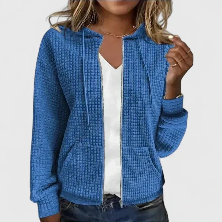 Alix | Veste Courte Zippée à Effet Matelassé