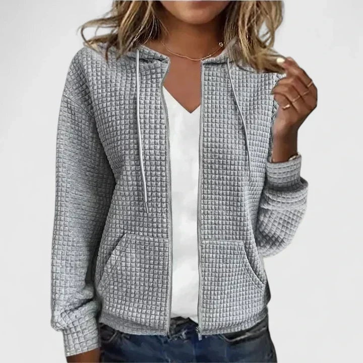 Alix | Veste Courte Zippée à Effet Matelassé