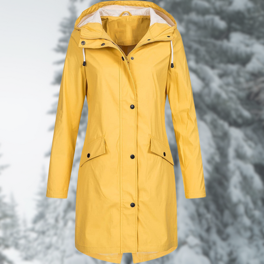 Esther | Chaqueta impermeable con capucha y bolsillos — 1