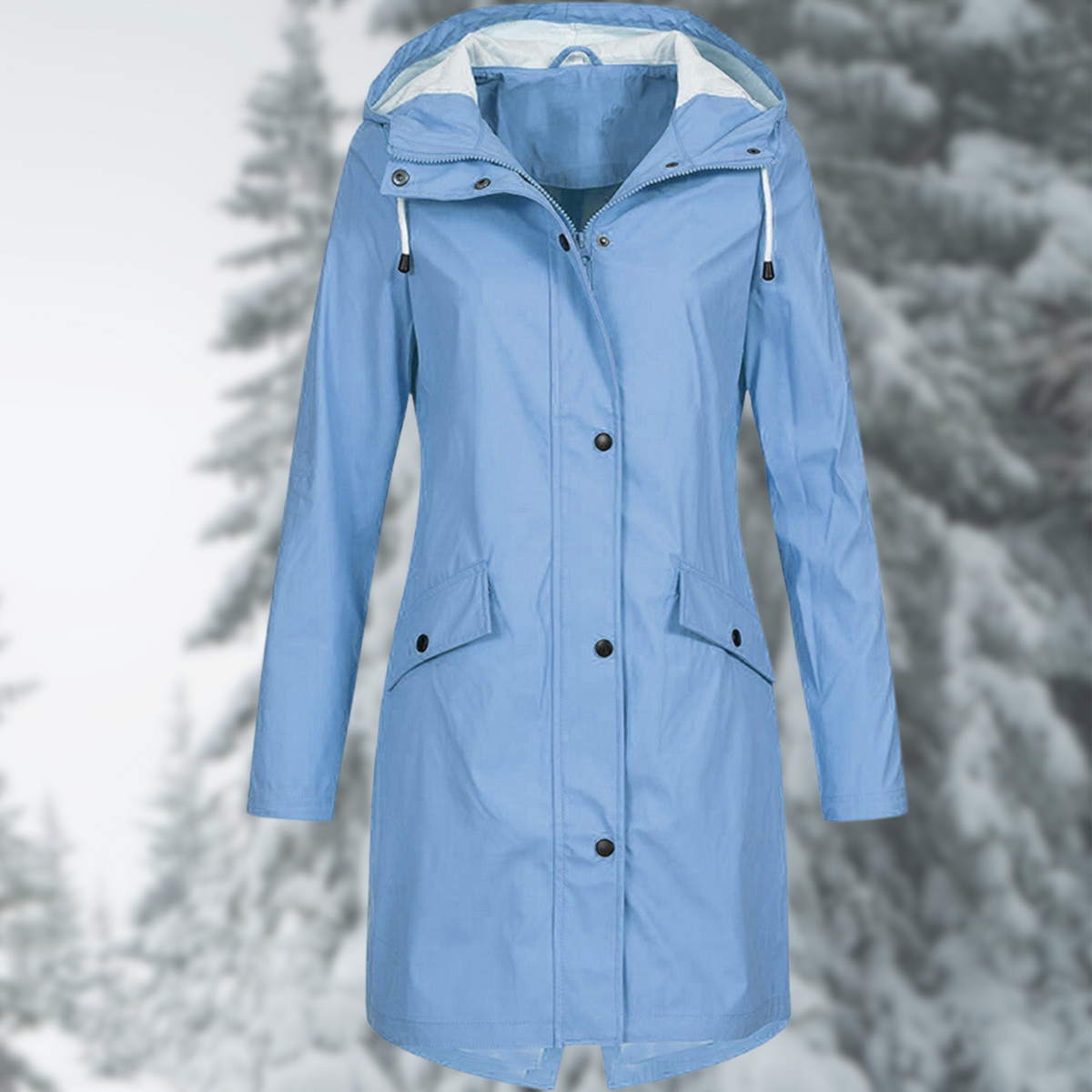 Esther | Chaqueta impermeable con capucha y bolsillos — 4