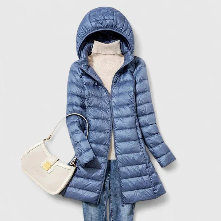 Léonie | Manteau Matelassé à Capuche et Col Montant pour Femme