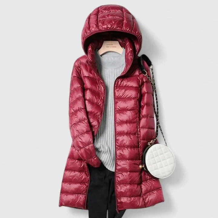Léonie | Manteau Matelassé à Capuche et Col Montant pour Femme