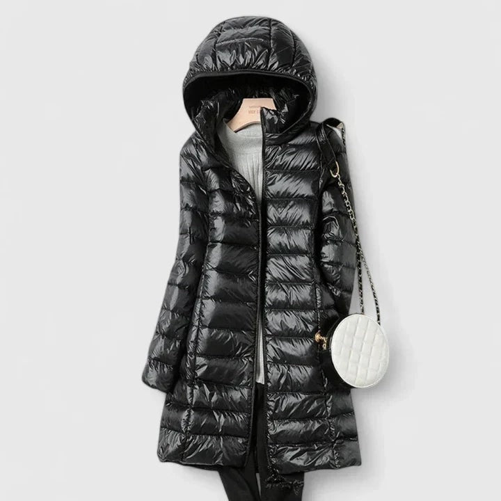Léonie | Manteau Matelassé à Capuche et Col Montant pour Femme
