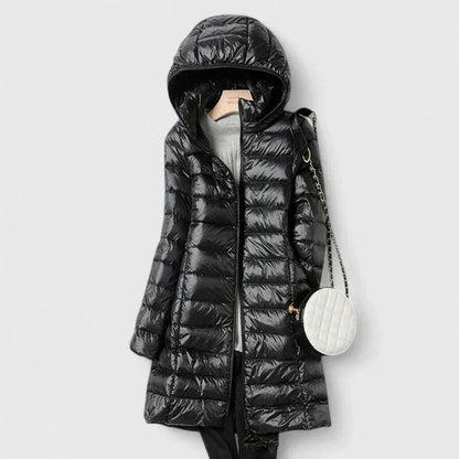 Léonie | Manteau Matelassé à Capuche et Col Montant pour Femme