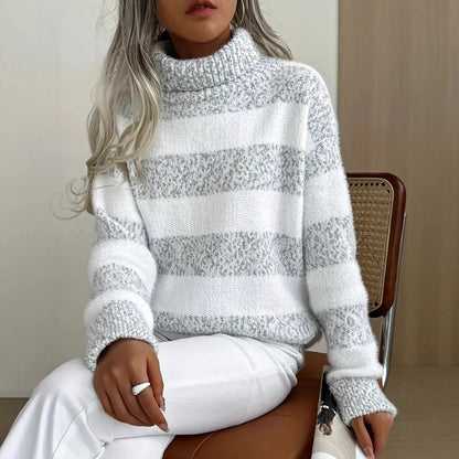 Suéter de Tricô Feminino, Pulôver Solto, Blusas Casuais para Primavera e Verão — 4