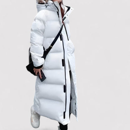 Parka Femme Noire à Capuche – Veste Longue Imperméable d’Hiver — 4