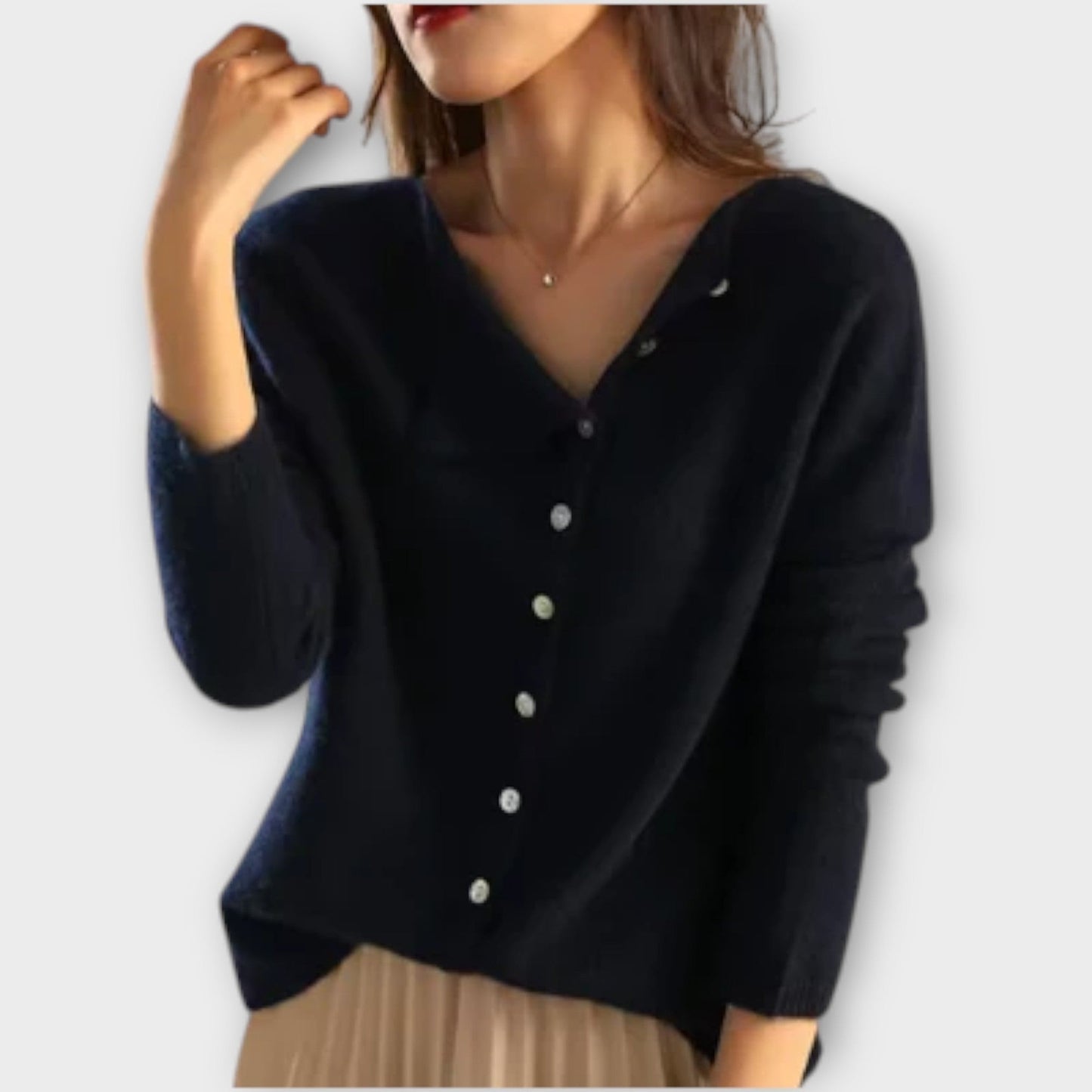 Paige | Cardigan Tricot à Boutons et Manches Longues pour Femme