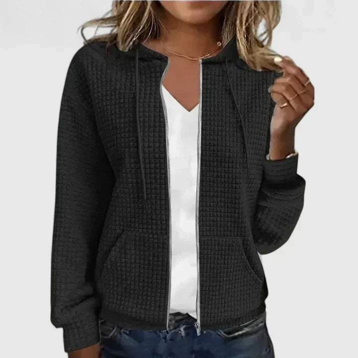 Alix | Veste Courte Zippée à Effet Matelassé