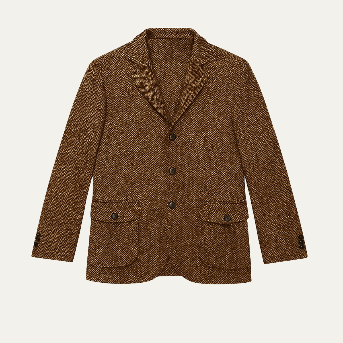 Le Blazer d'Affaires en Tweed pour Homme Dolomiti - Marron Foncé — 1