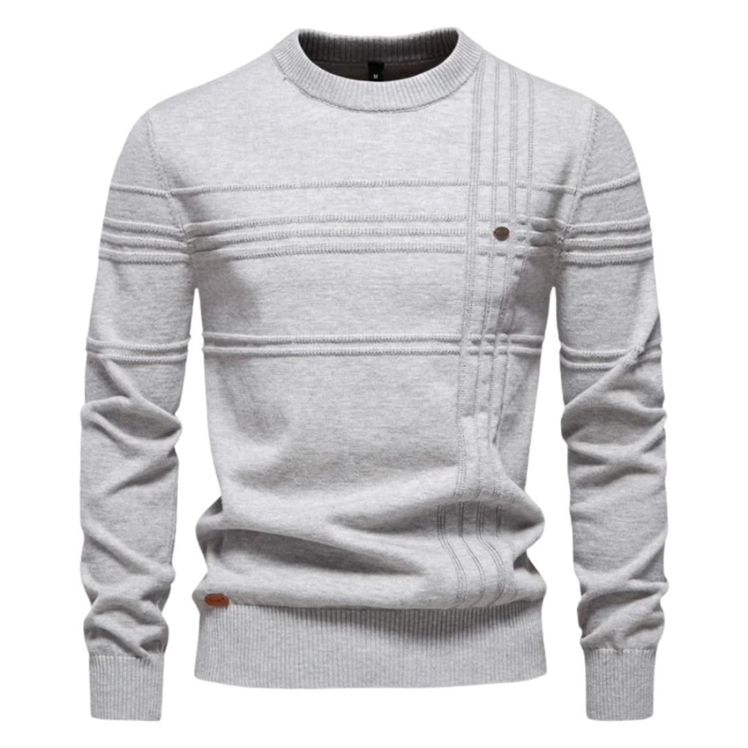 Beeckhoven™ | Pull en Coton pour Homme avec Design Rayé — 1