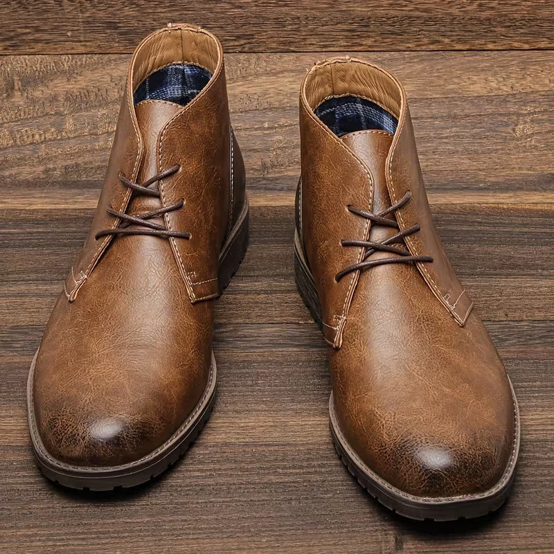 The Elderpine Men’s Elegant Vintage Smart Leather Boots — 3