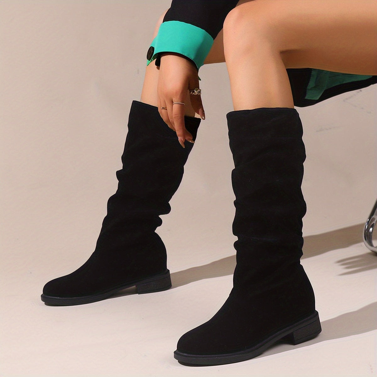 Chaussures élégantes pour femmes, chaussures de dame élégantes, bottes tendance pour femmes | Style classique noir, talon moyen, fermeture, à porter en toute saison — 13