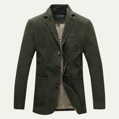 Le Blazer en Coton Léger Ajusté pour Hommes Siracusa — 1