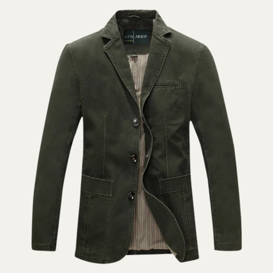 Le Blazer en Coton Léger Ajusté pour Hommes Siracusa — 1