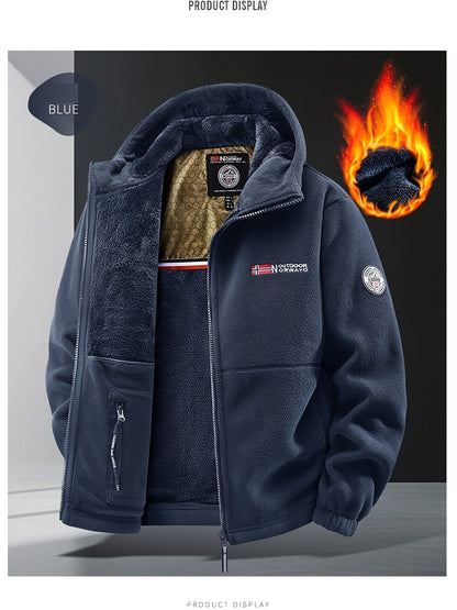 [Shu Le Shui OBM] Nouveaux produits de Pâques en ligne ! Nouveaux vestes d'automne et d'hiver doublées et épaissies en polaire, tissu polaire à la mode, doublure en graphène, décontractées, à la mode, énergiques et polyvalentes, adaptées aux scénarios de — 2