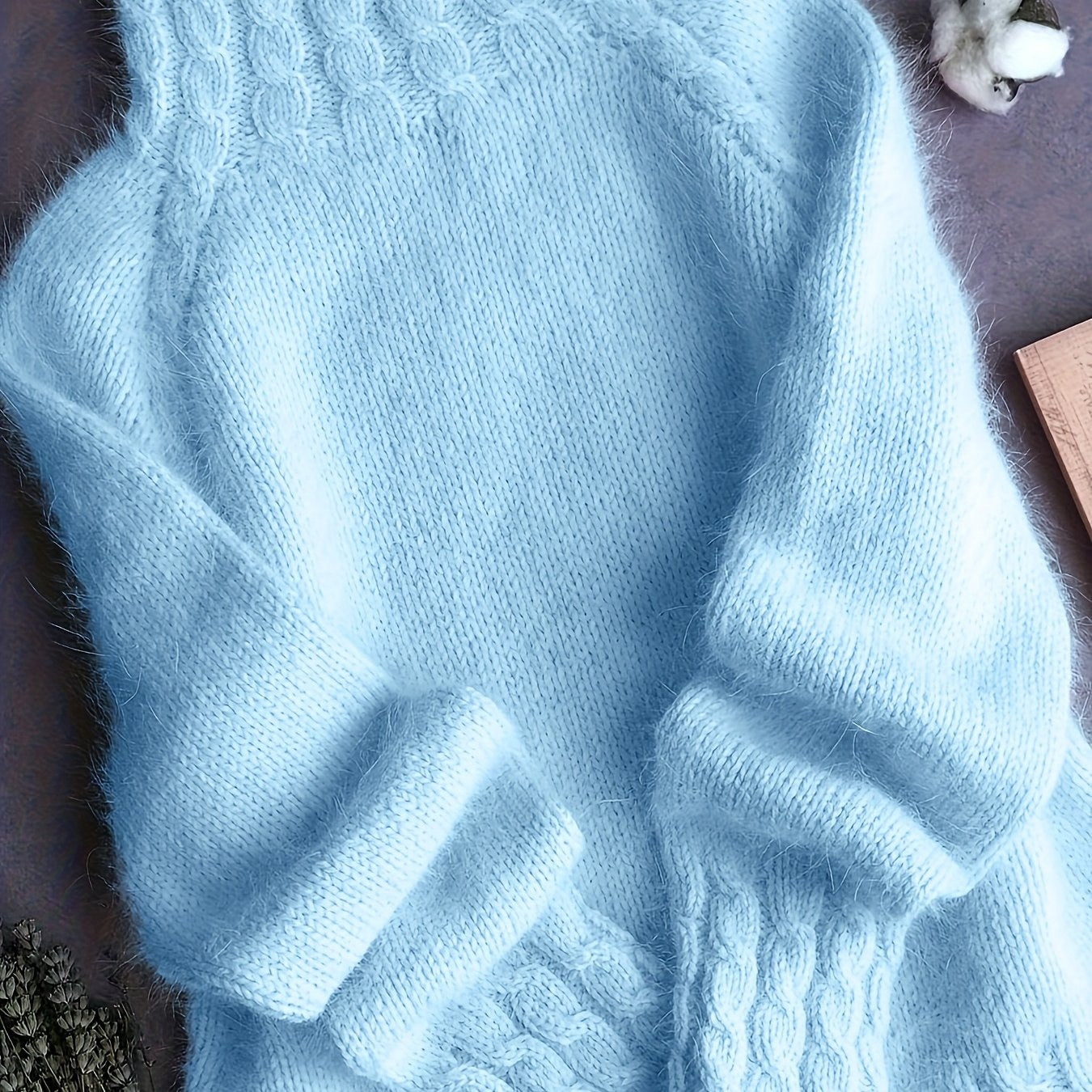 Grande Taille - Grande Taille - Col Roulé Doux Haut Paresseux Style Doux Polyvalent Pull Épais Pull Femme Automne Hiver 2025 Nouveau — 12