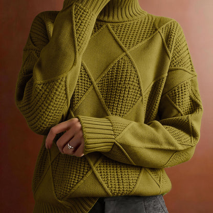 Grande Taille - Pull à Col Montant Décontracté Grande Taille — 23
