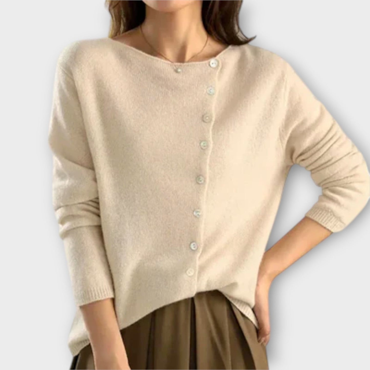 Paige | Cardigan Tricot à Boutons et Manches Longues pour Femme