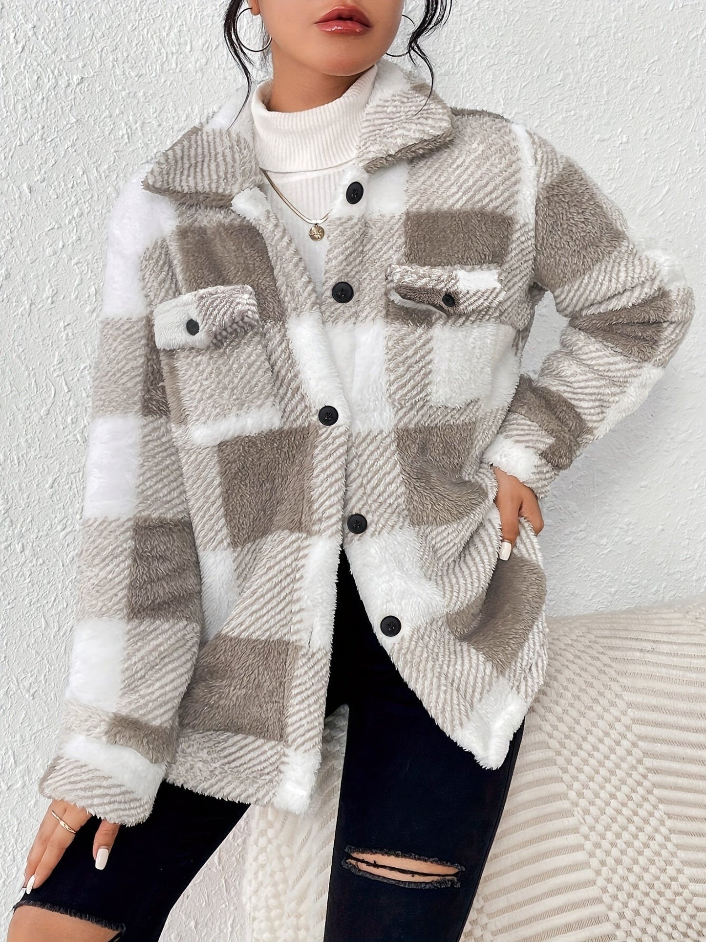 Isabella | Blazer à Carreaux Rose et Blanc pour Femme