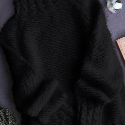 Grande Taille - Grande Taille - Col Roulé Doux Haut Paresseux Style Doux Polyvalent Pull Épais Pull Femme Automne Hiver 2025 Nouveau — 14