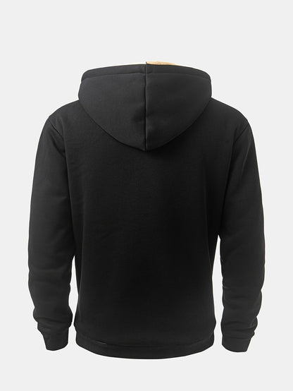 Vêtement d'extérieur pour homme, sweat à capuche zippé pour l'automne/hiver. Veste de sport décontractée pour homme — 2