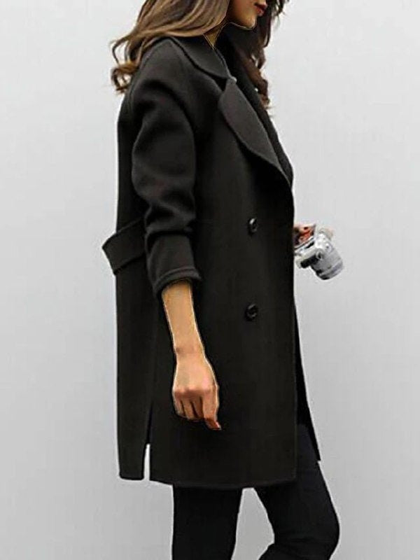 Christy | Manteau mi-long à double boutonnage pour femmes — 2