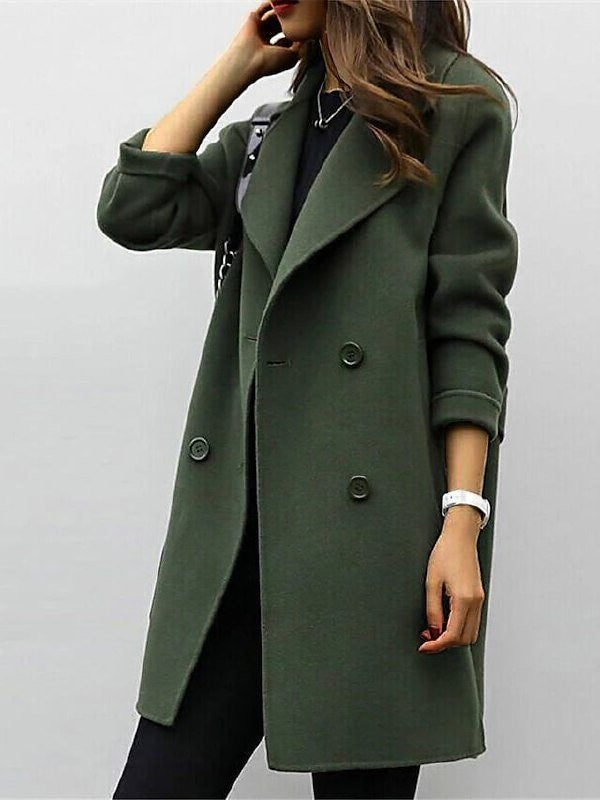 Christy | Manteau mi-long à double boutonnage pour femmes — 4