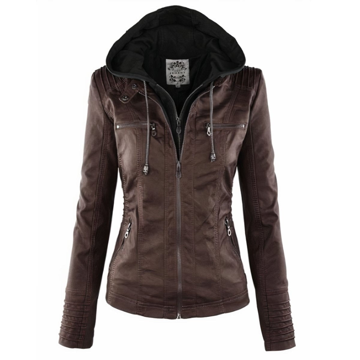 Blanca | Veste biker pour femme avec capuche amovible — 2