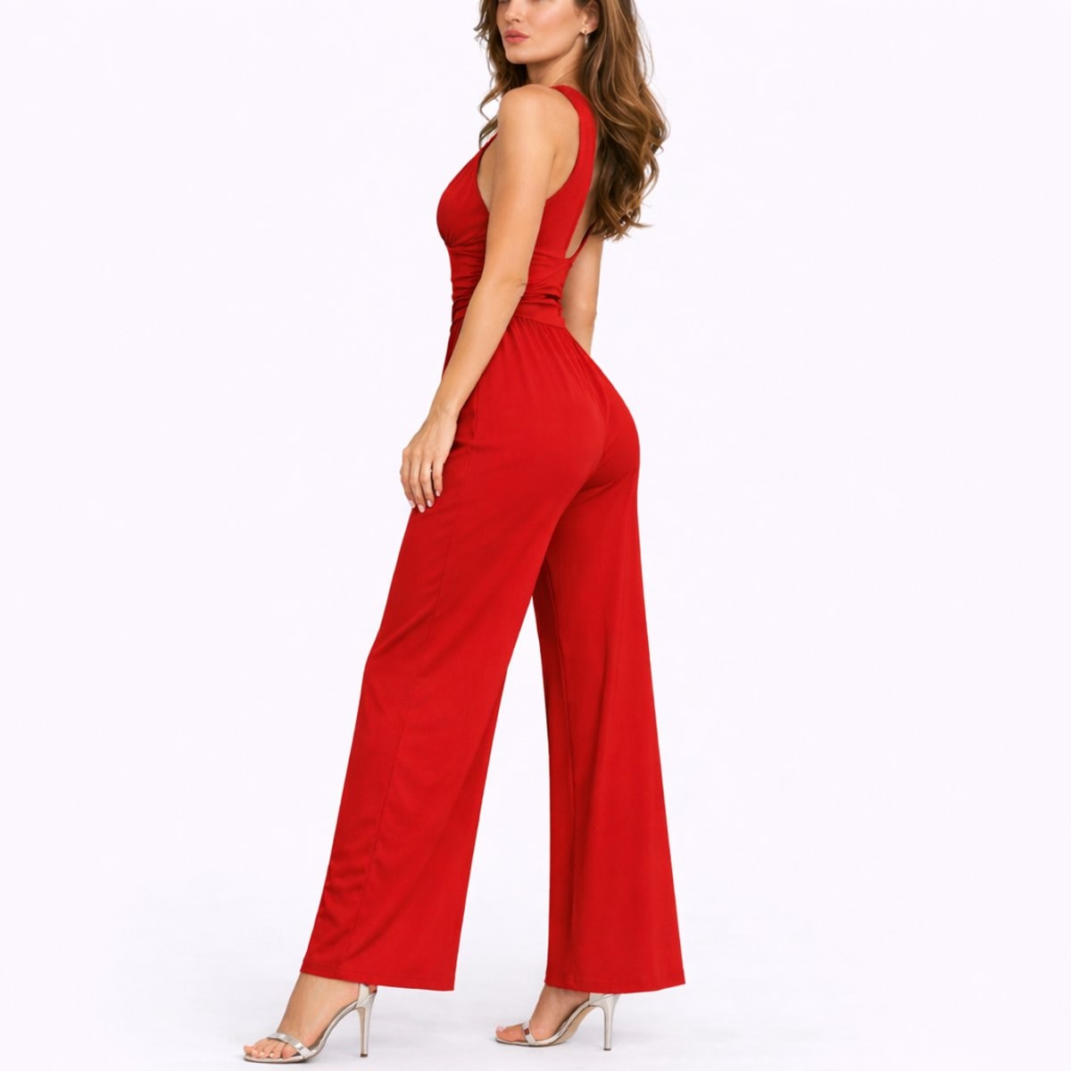 Tamara | Mono de pierna ancha para mujer con cuello en V — 6